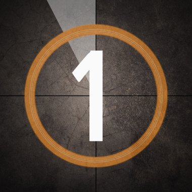 grunge arka plan ile film geri sayım