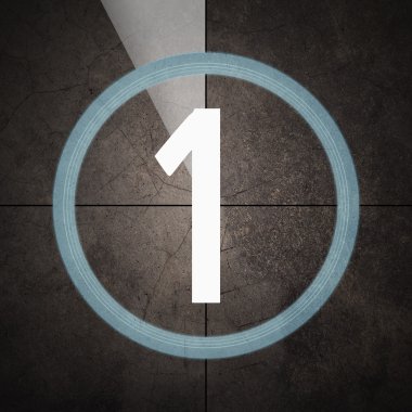 son dakika grunge arka plan üzerinde bir numara ile