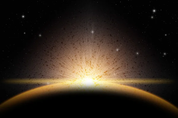 Explozie stelară în galaxie cu stele — Fotografie, imagine de stoc