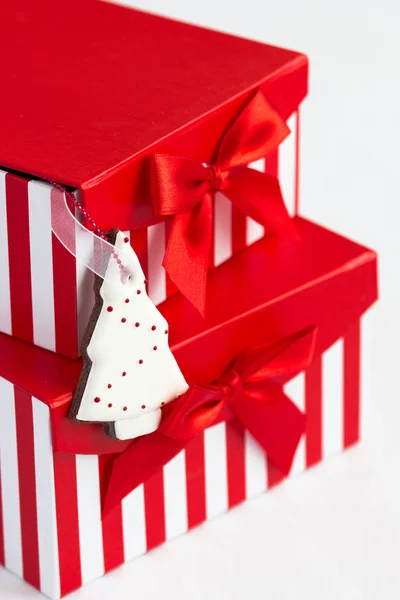 Biscoito de árvore de natal caseiro bonito — Fotografia de Stock