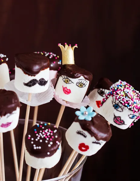 Marshmallow pops — Stock Photo, Image