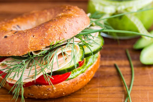 Tasty wholemeal burger — Stock Photo, Image