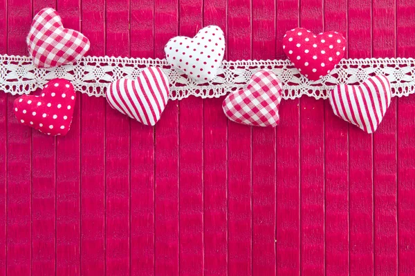 PInk background with little hearts — Stock Photo, Image