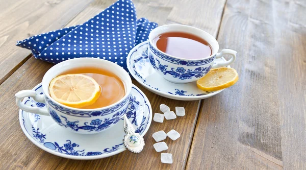 Verschillende thee in china cups — Stockfoto