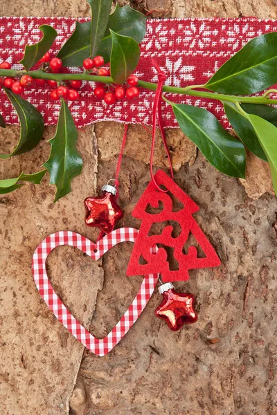 Rustieke achtergrond voor Kerstmis — Stockfoto