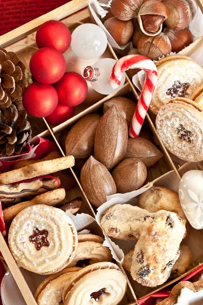 Various cookies and nuts — Stock Photo, Image