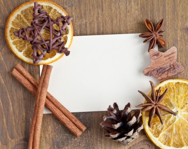 arka plan ile Noel için baharat