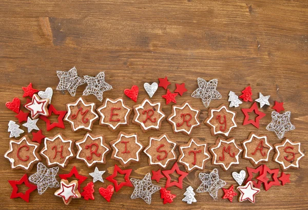 "Joyeux Noël "écrit sur les cookies — Photo