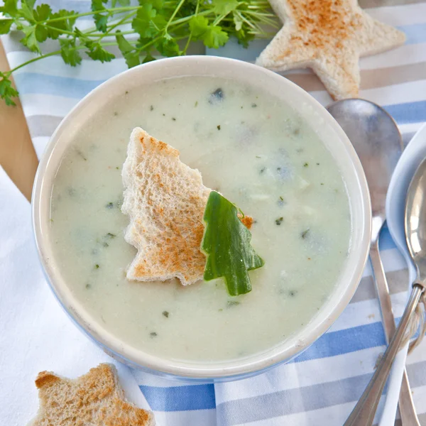Creamy vegetable soup — Stock Photo, Image