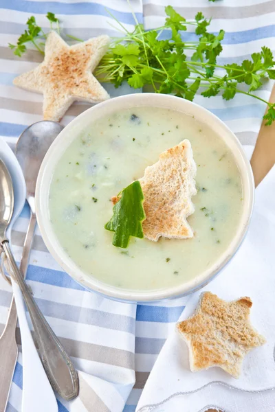 Cremige Gemüsesuppe — Stockfoto