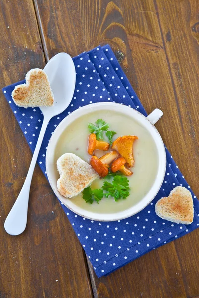 Cremige Pilzsuppe — Stockfoto