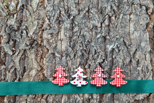 Fondo rústico con decoraciones navideñas — Foto de Stock