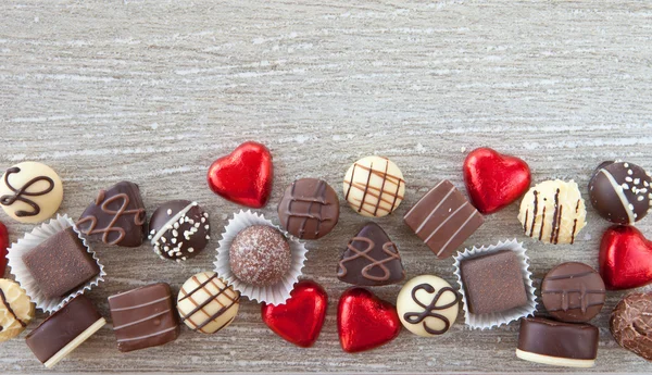 Variety of chocolates — Stock Photo, Image