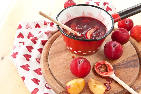 Homemade plum sauce — Stock Photo, Image