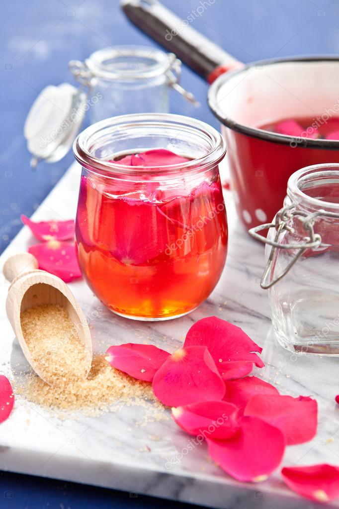 Homemade rose jelly