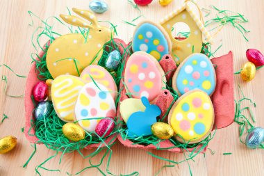 Colorful ccokies for easter clipart