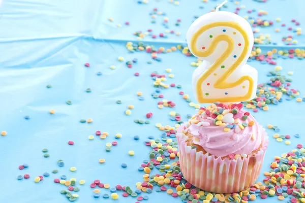 Velas de aniversário coloridas — Fotografia de Stock