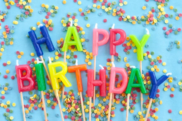Candele colorate di compleanno — Foto Stock