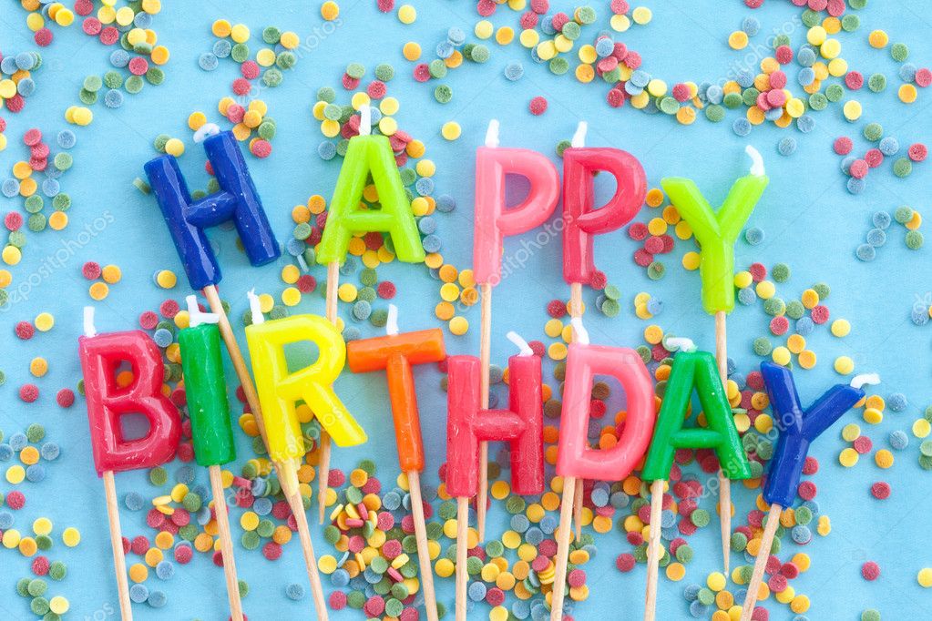Colorful birthday candles — Stock Photo © BarbaraNeveu 42833981