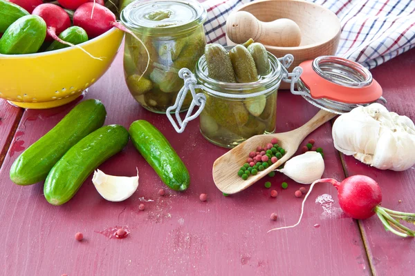 Pickling gherkins — Stock Photo, Image