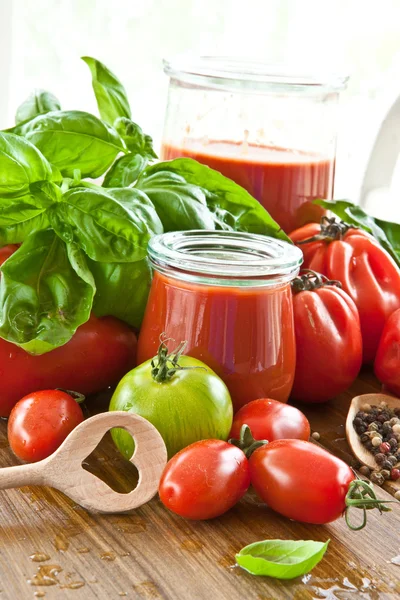 Salsa de tomate casera — Foto de Stock