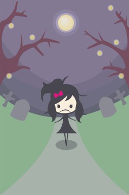 mezarda yalnız kız