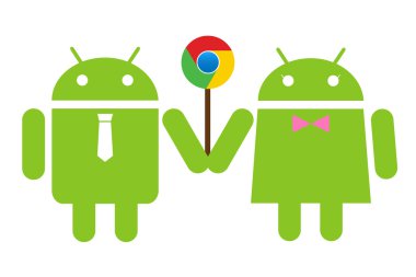 bir lolipop krom holding andriod Çift