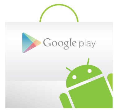 Google play bag with Android texture