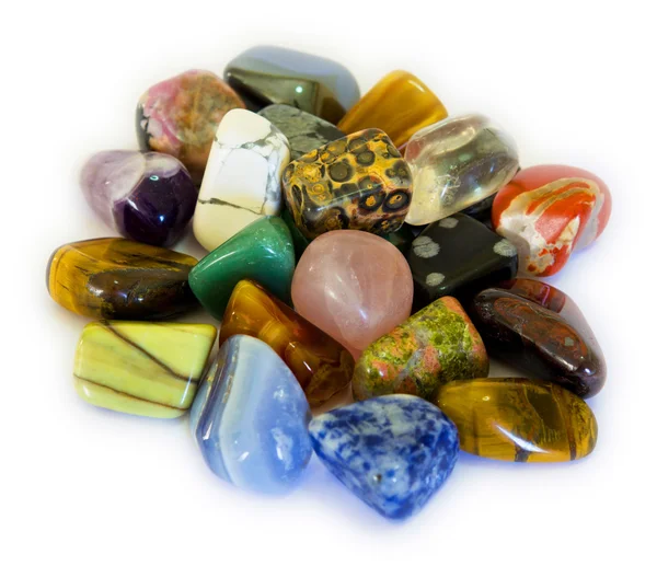 Colorful stones closeup (isolated) — Stock Photo, Image