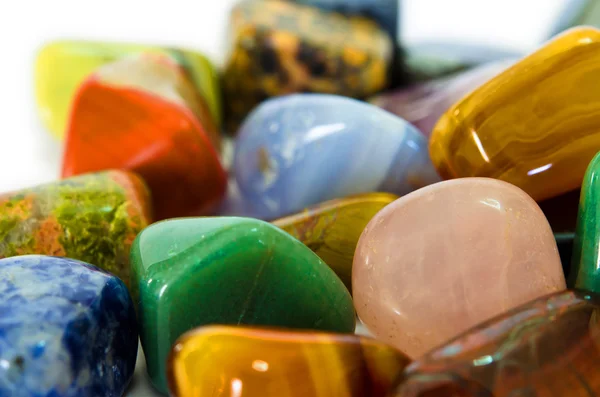 Colorful stones closeup (isolated) — Stock Photo, Image