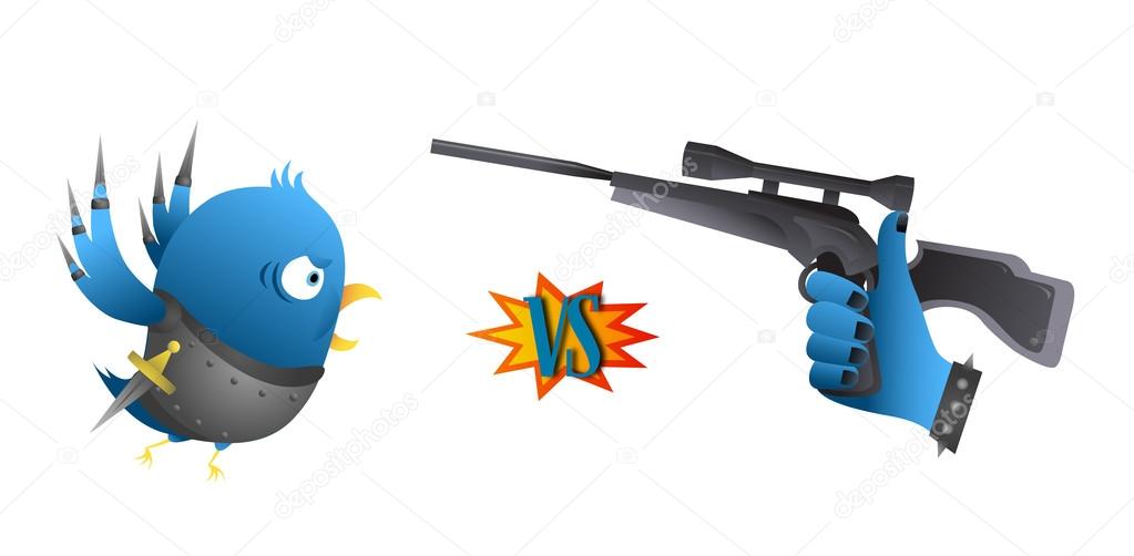 Parody - Social network rivals (Bird vs. Like)