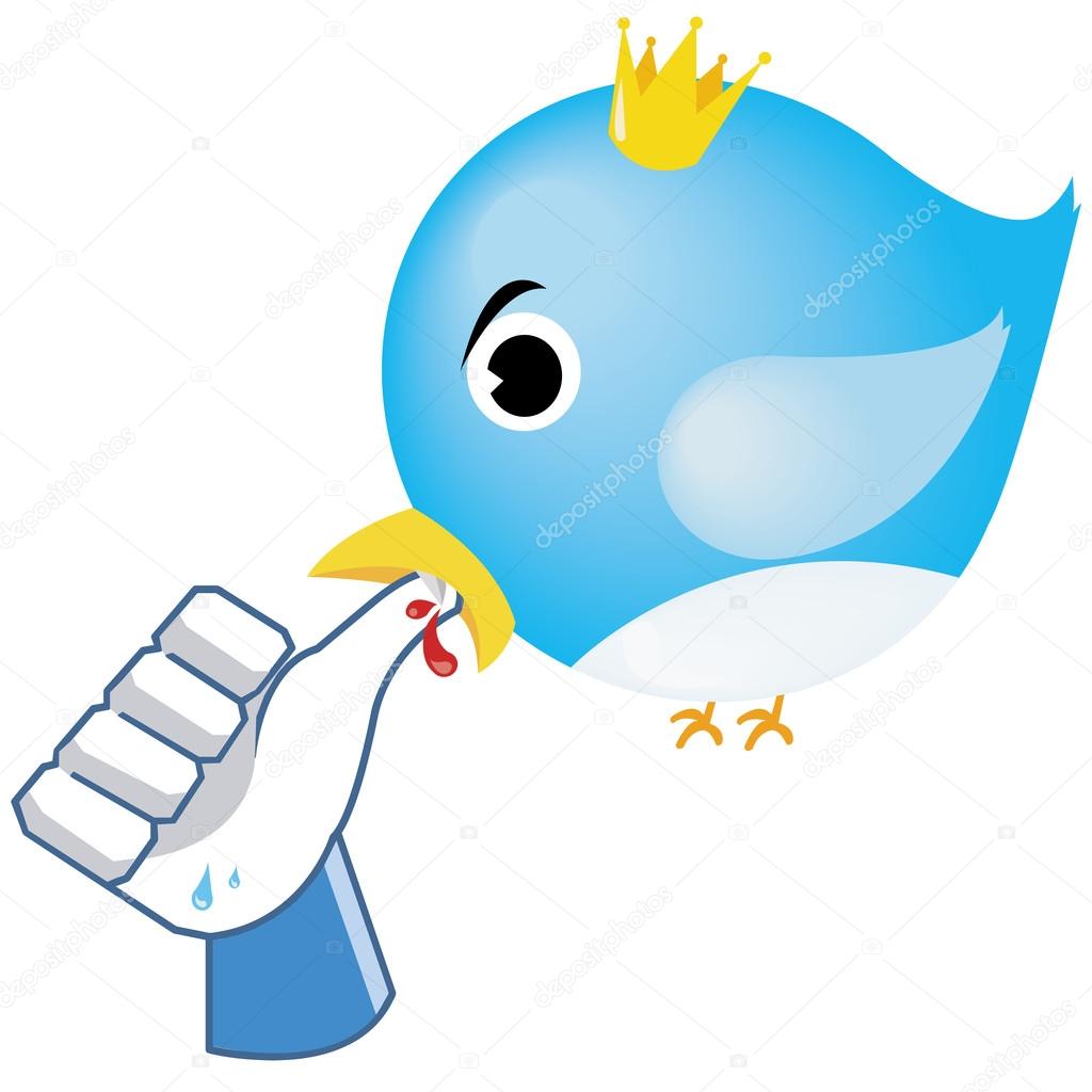 Social network parody - Bird bite Like.