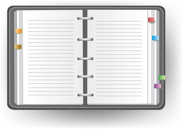 Дневник офиса с линией — стоковый вектор