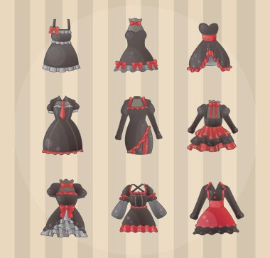 gothic elbiseler setleri