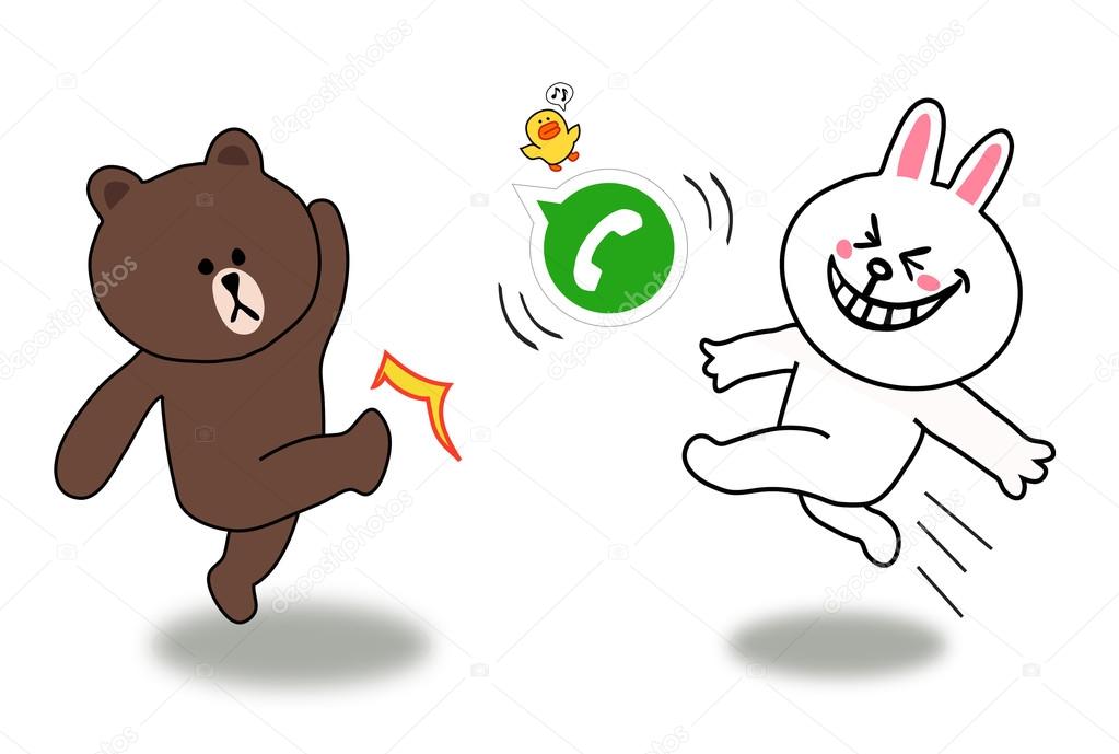 Brown and Cony is kicking a Whatsapp ball in decisive competition