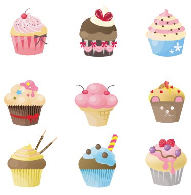9 farklı bir görünüm ile şirin cupcake