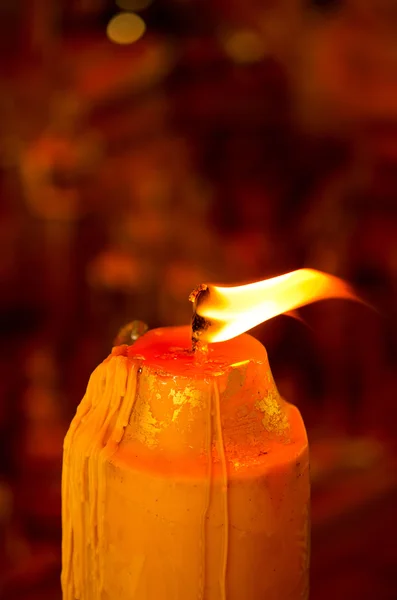 Flame movement in the candle — Stock Photo, Image