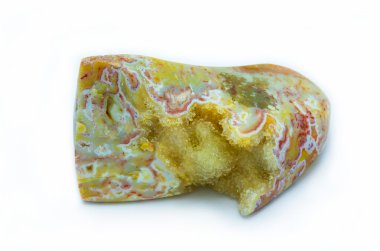 Beyaz arka plan içinde doğal akik