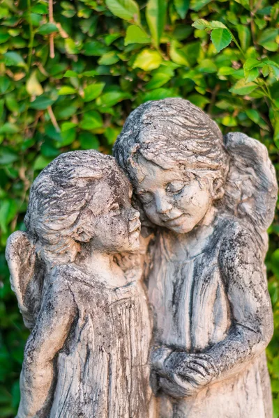 Ancient Angel Statues in the Forest — Stock Photo, Image