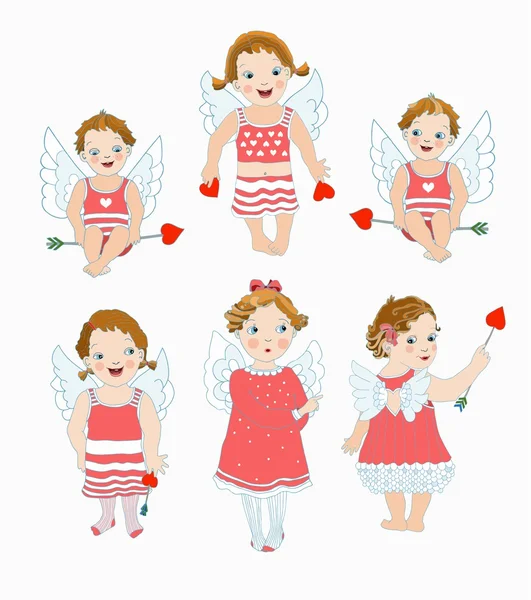 Cupidons — Image vectorielle