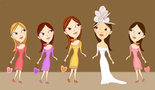 Bridesmaid — Stock Vector