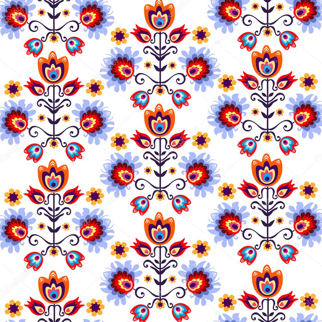 Floral folk background