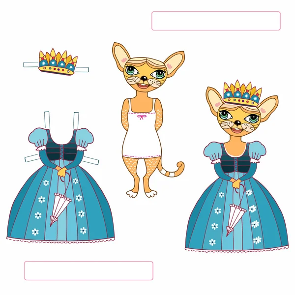 Princesse chat — Image vectorielle