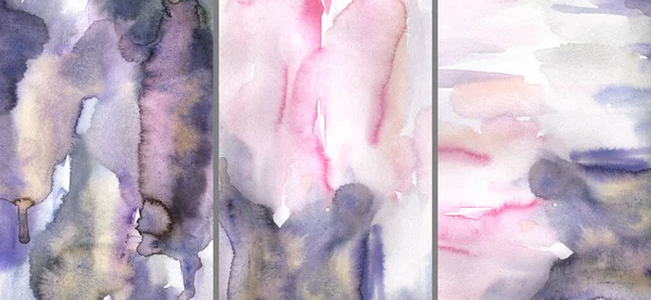 Akvarell bakgrund inbjudan design. Akvarell Rosa, Violetta tvättar. — Stockfoto