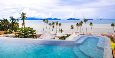 Koh Mak tropikal adası, cennet plajı ve tatil köyü, Koh Chang, Trat, Tayland yakınlarında.