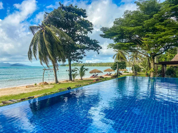 Wyspa tropikalna Koh Mak, rajska plaża i kurort, w pobliżu Koh Chang, Trat, Tajlandia — Zdjęcie stockowe