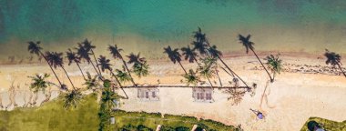 Koh Mak tropikal adası ve Koh Chang, Trat, Tayland yakınlarındaki cennet plajı.