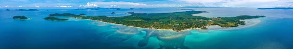Wyspa tropikalna Koh Mak i jej rajska plaża w pobliżu Koh Chang, Trat, Tajlandia — Zdjęcie stockowe