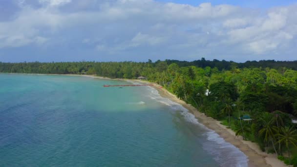 Koh Mak isola tropicale e la sua spiaggia paradisiaca vicino a koh Chang, Trat, Thailandia — Video Stock
