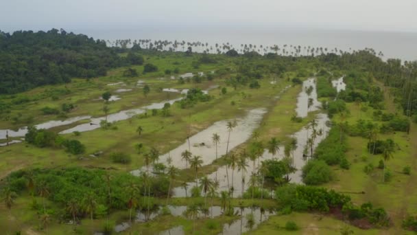 Widok z lotu ptaka Koh Kradat, Koh Mak, trat, Tajlandia — Wideo stockowe